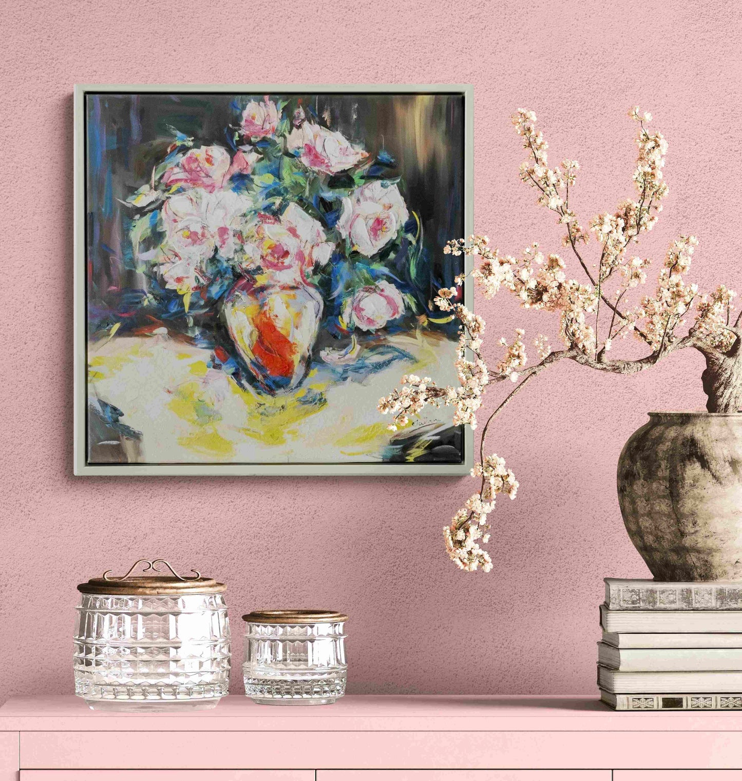 Pink Rose Vase