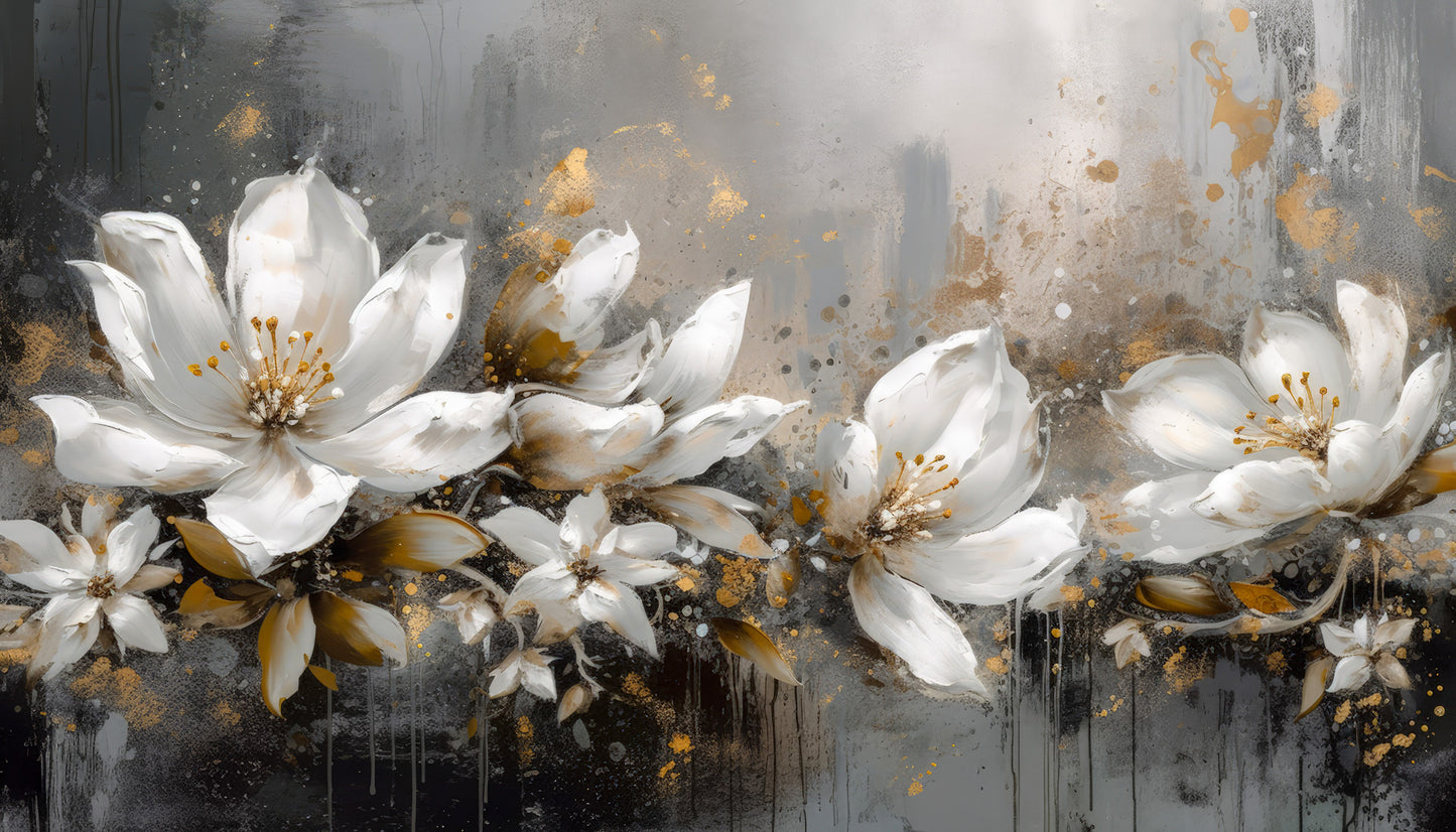 Golden Blooms Under Moonlight.