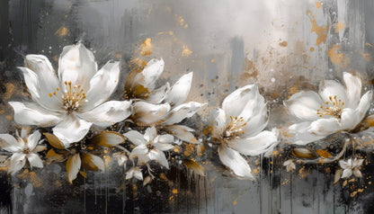 Golden Blooms Under Moonlight.