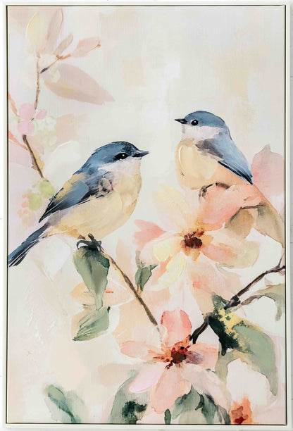 Two Bluebirds in Spring