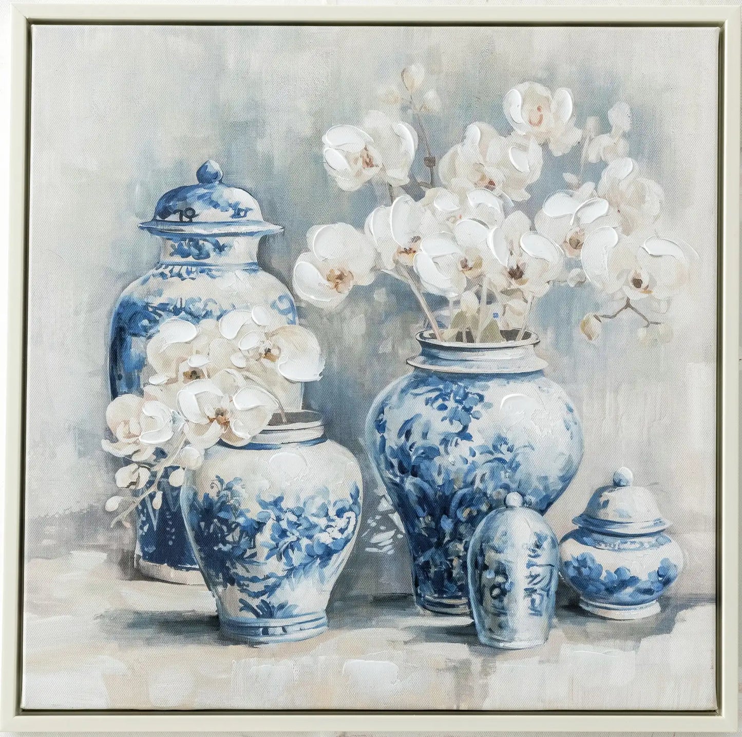 Blue Vase and Orchid
